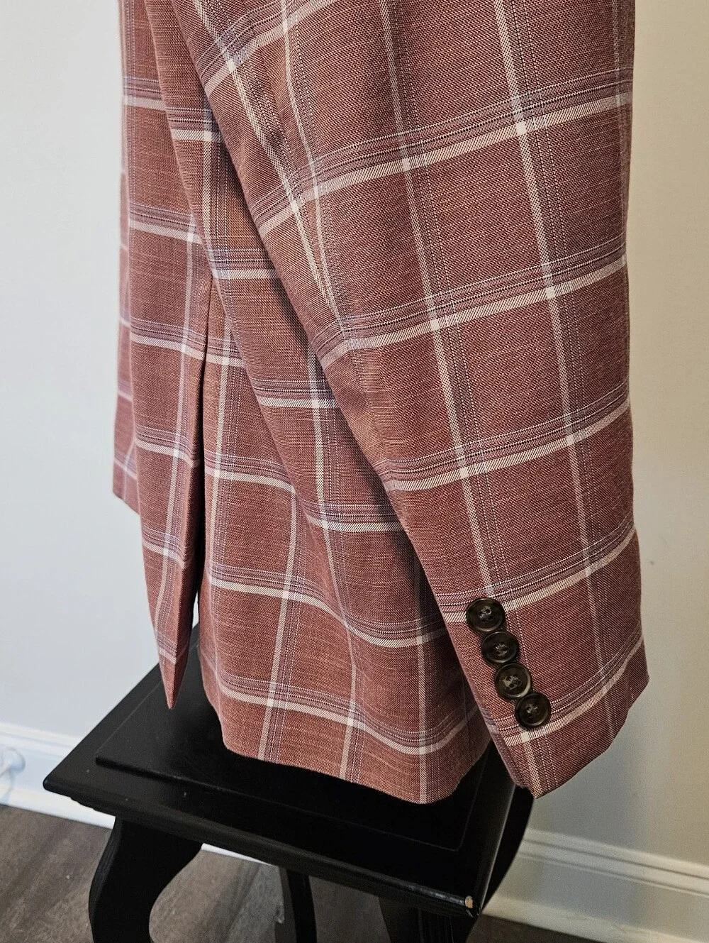 Oak‎ Hill Windowpane Sport Coat Two Button Plaid Size 2XL 50-52 Color Barry